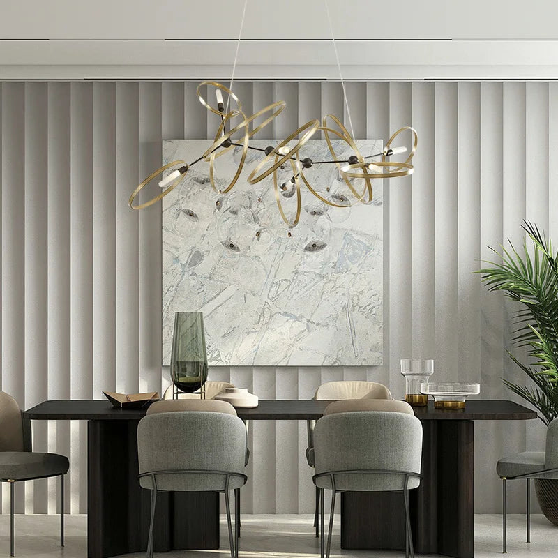 lustre led décoratif design moderne en métal pour intérieur