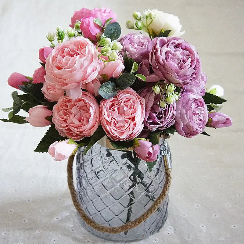 beau bouquet de fleurs artificielles pour mariage et décoration