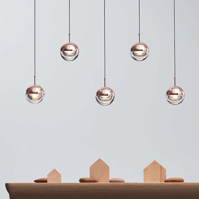 suspension led moderne nordique seeddesign dora en verre pour loft industriel