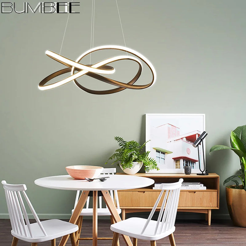 lustre à led moderne pour décoration intérieure élégante