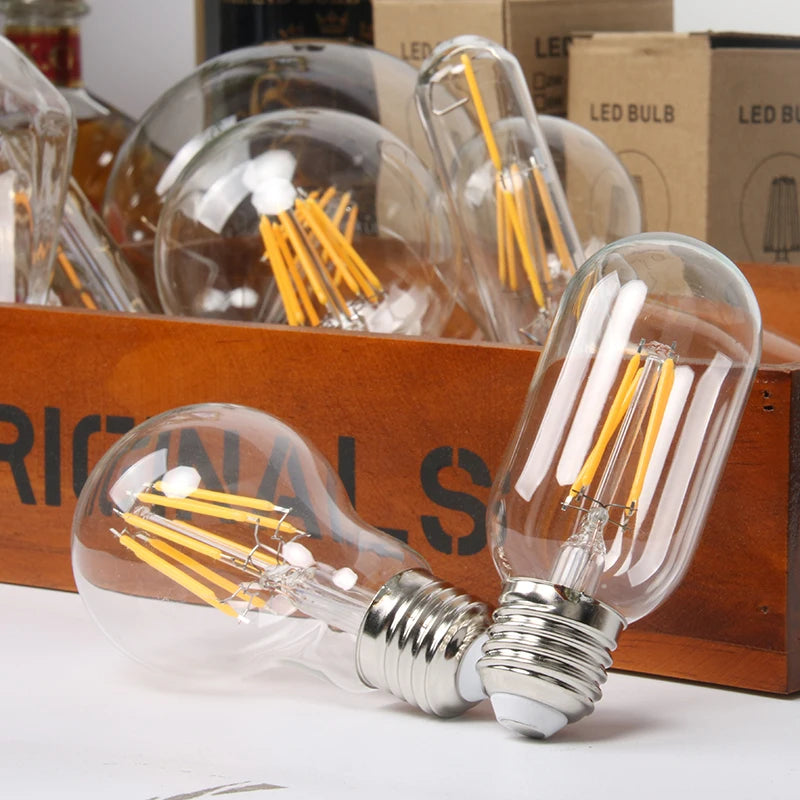 ampoule led rétro vintage en verre type filament