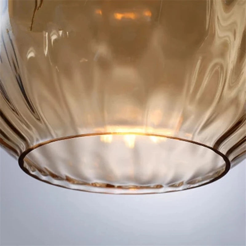 suspension en verre grain d'eau nordique rétro décoratives