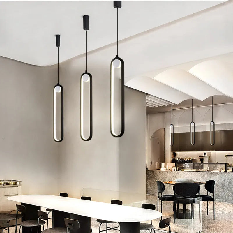 lustre moderne led suspendu design minimaliste éclairage suspension