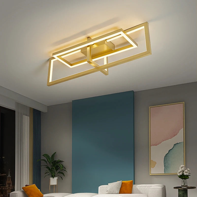 lustre moderne à led minimaliste en acrylique pour plafond