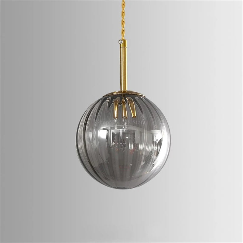 suspension LED en verre design moderne simpliste