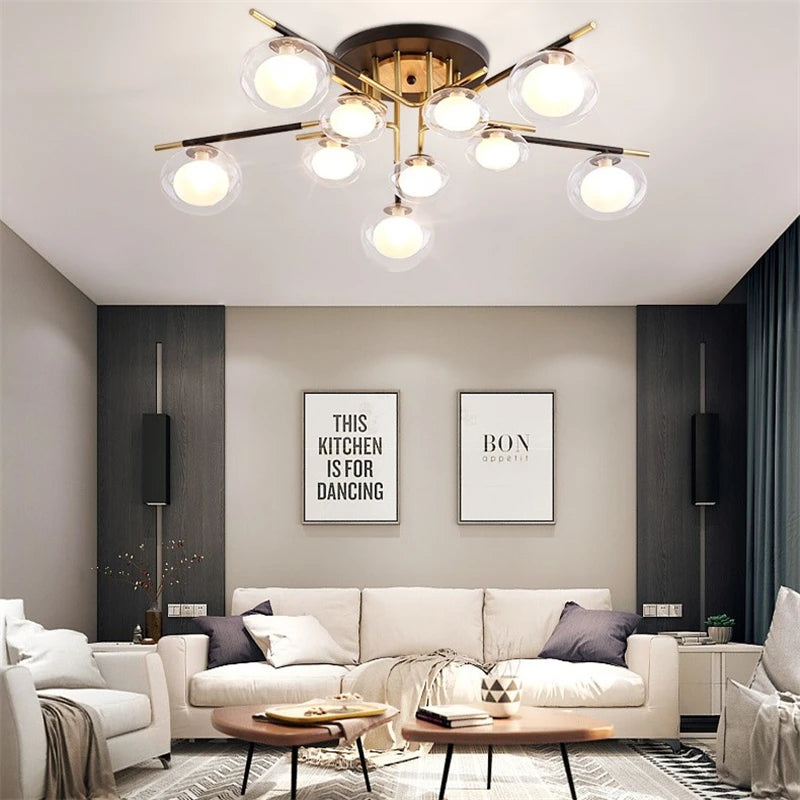 plafonniers nordiques simples luxe décoration maison luminaires suspendus