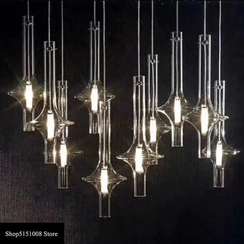 lampes suspendues post-modernes nordiques en verre de luxe
