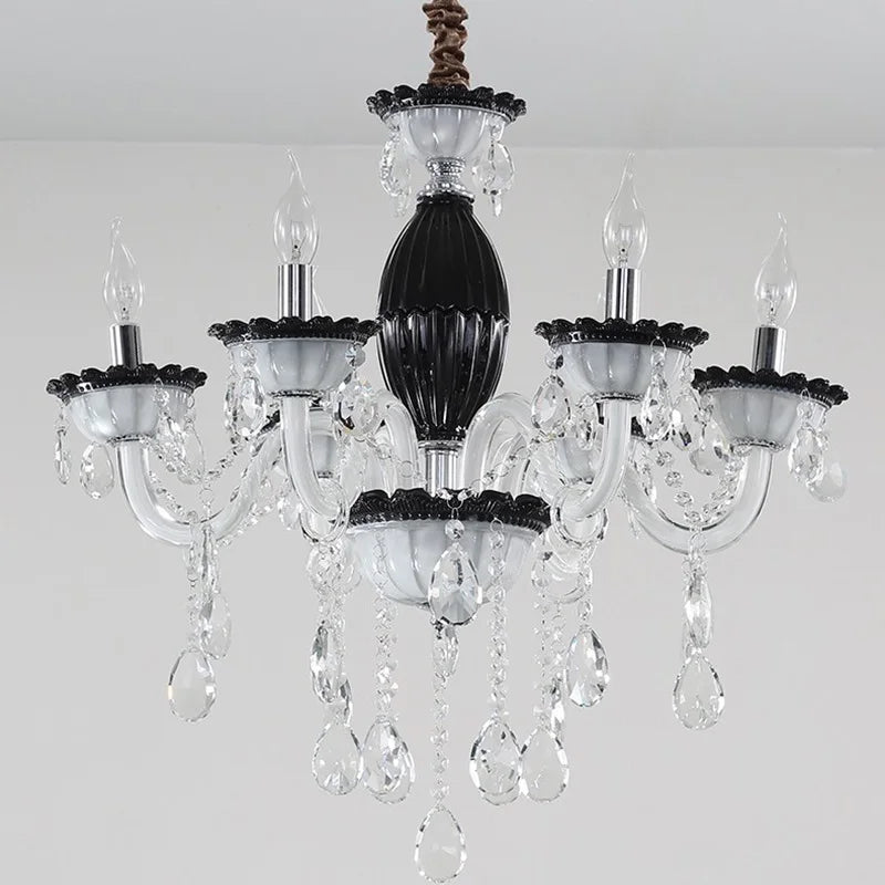 lustre moderne en cristal pour décoration intérieure lumineuse