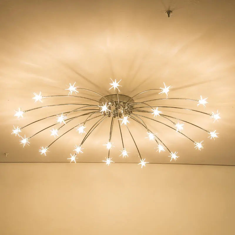 lustre moderne design chrome avec led pour éclairage maison