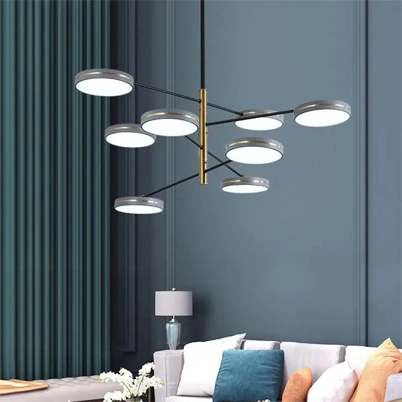 lustre led moderne décoration tuyau érigé éclairage intérieur