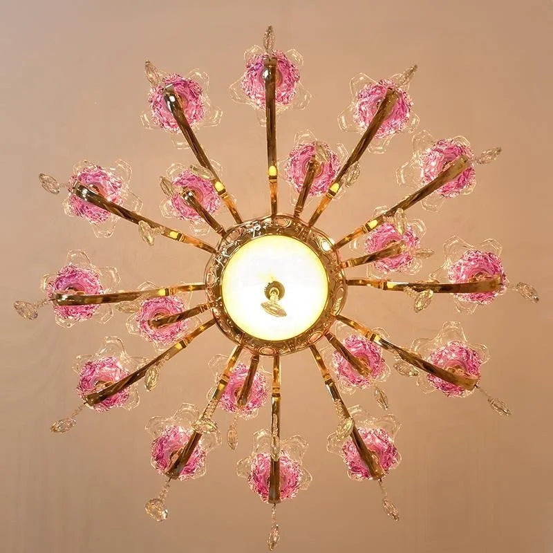 lustre de luxe en cristaux pour décoration élégante créative