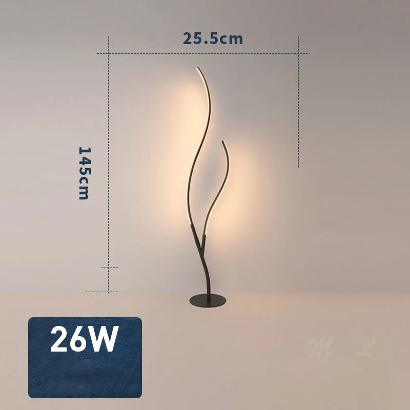 lampadaire moderne à led avec télécommande et intensité variable