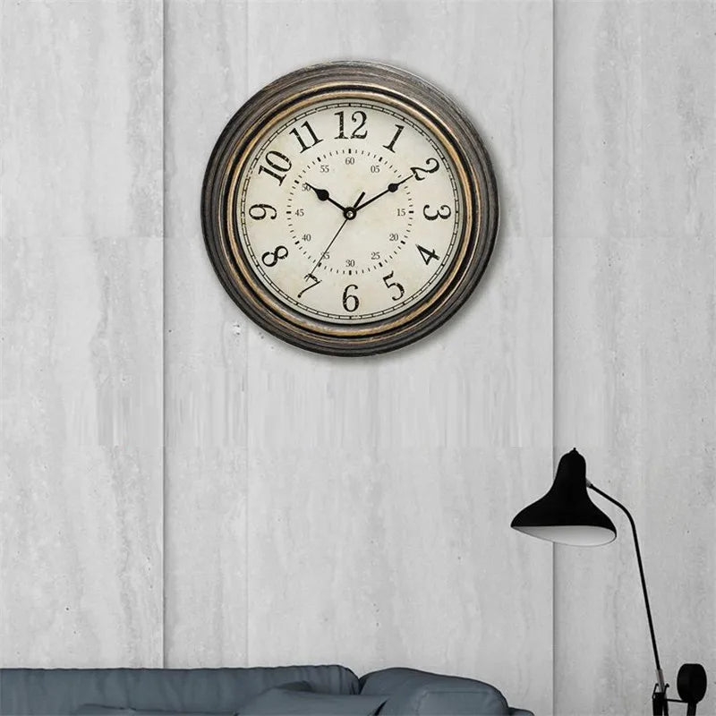 horloge murale silencieuse style antique rétro créative à quartz