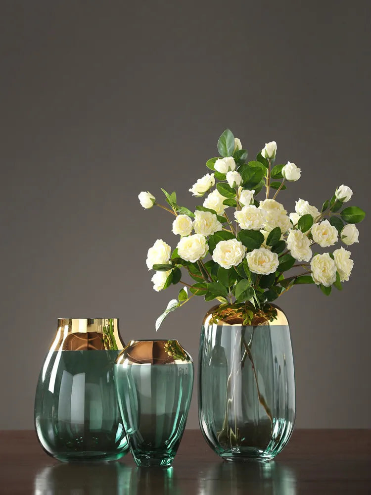 vase en verre créatif pour arrangements floraux modernes artisanaux