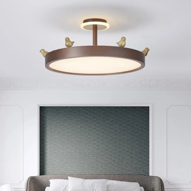 lustre nordique créatif couronne oiseau pour chambre enfants