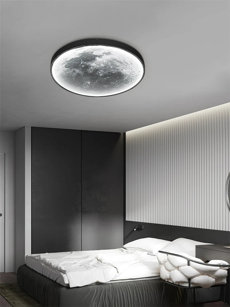 applique murale moderne led lune décoration luxe art