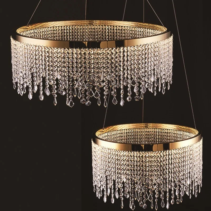 lustre en cristal postmoderne pour décoration intérieure élégante