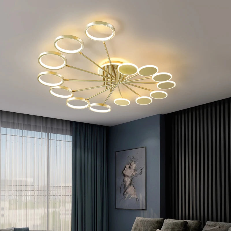 lustre créatif led pour décoration intérieure moderne