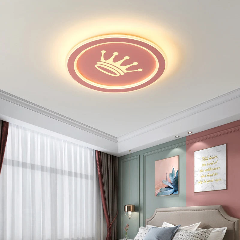 plafonniers led modernes avec motif couronne pour décoration maison