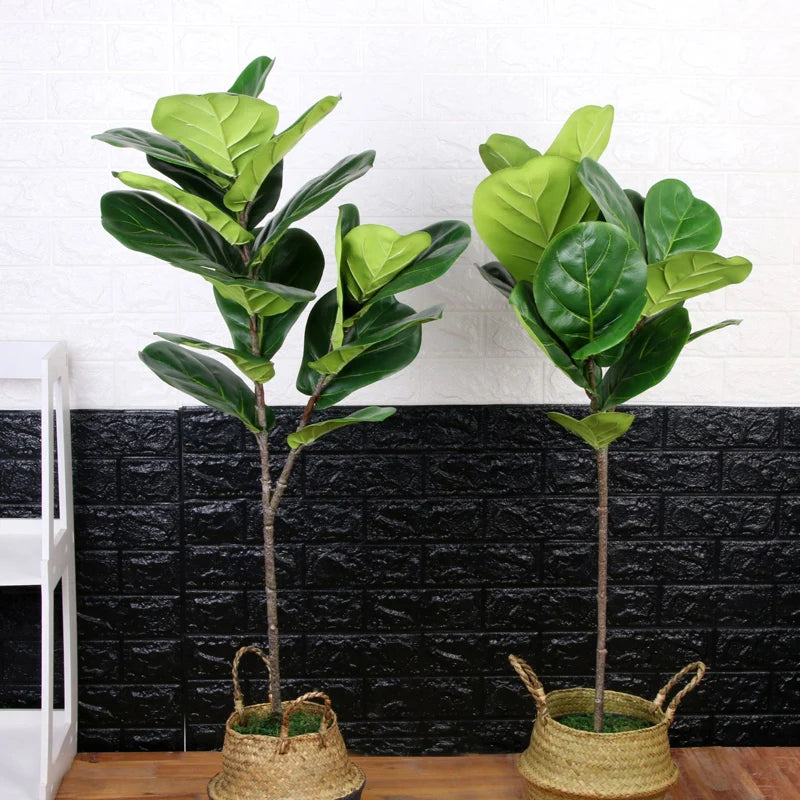 arbre tropical en plastique avec grandes branches pour décoration intérieure