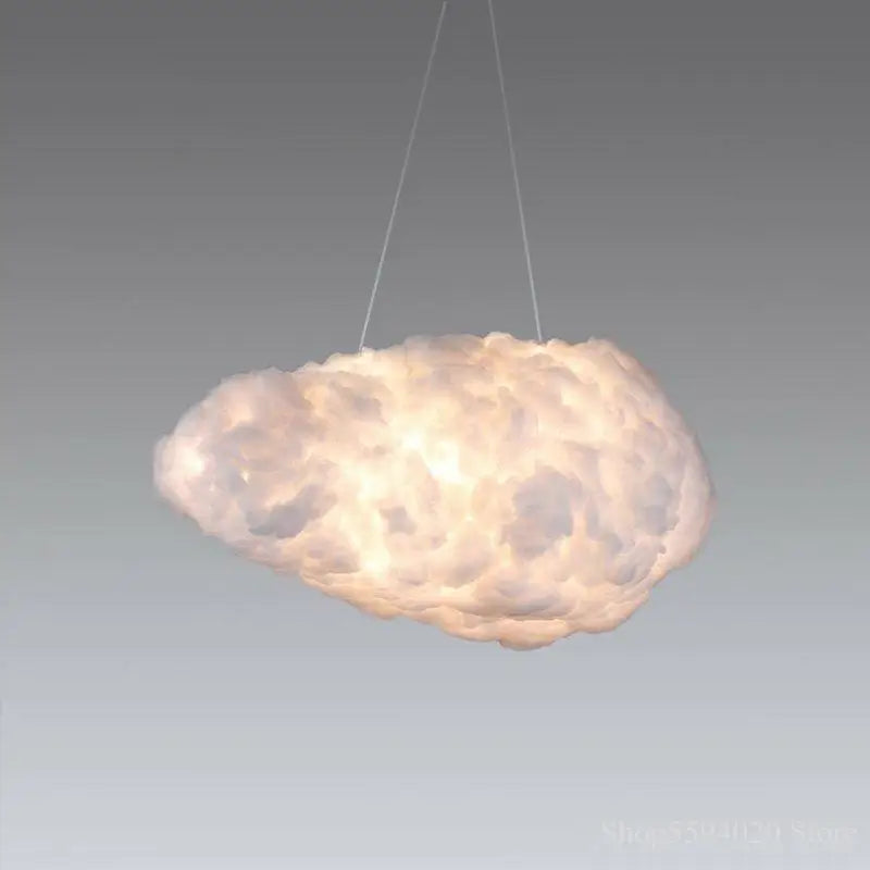 suspension moderne en forme de nuages en coton et soie