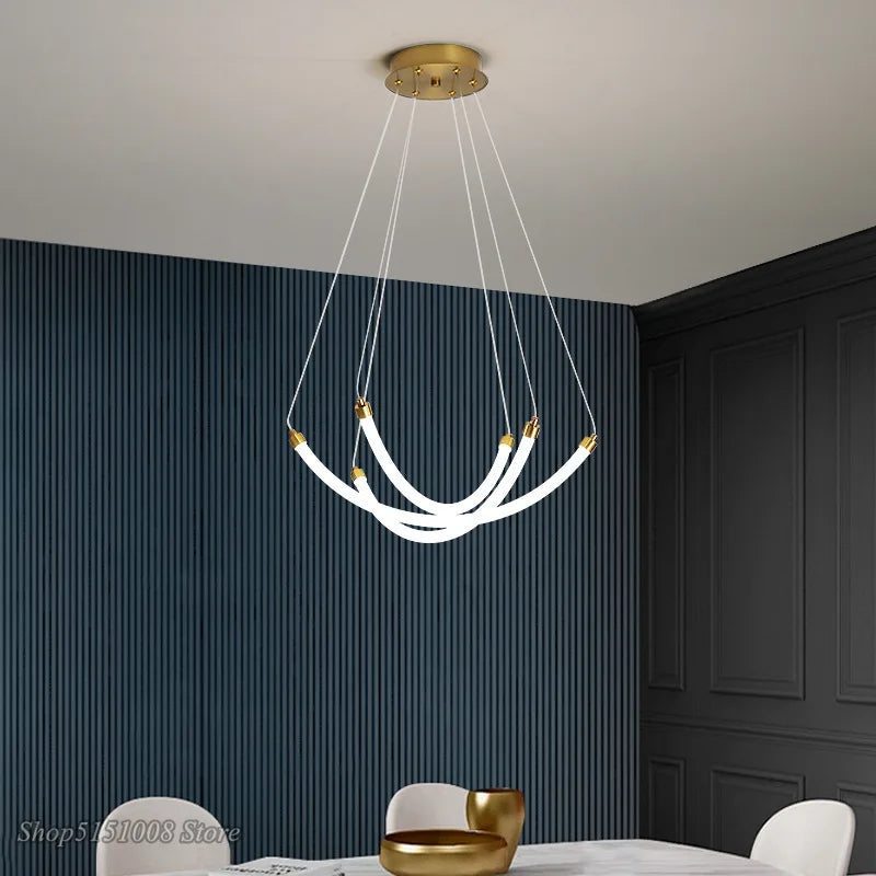 lustre nordique design led en acrylique et métal réglable