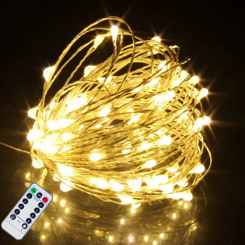 guirlande lumineuse led télécommandée fil de cuivre décorative étanche