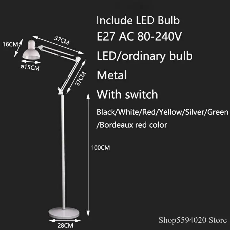 lampadaire led minimaliste moderne en fer forgé