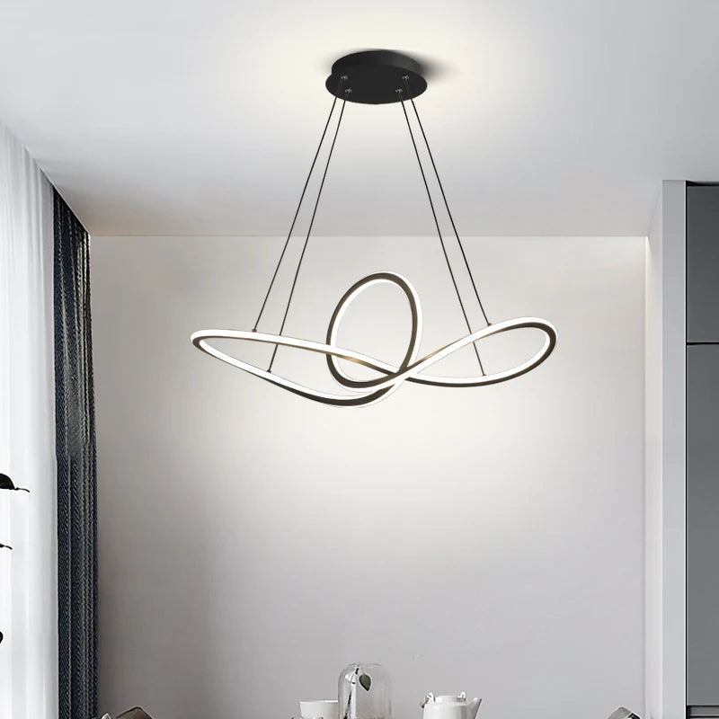 lustre led en aluminium style nordique post-moderne créatif