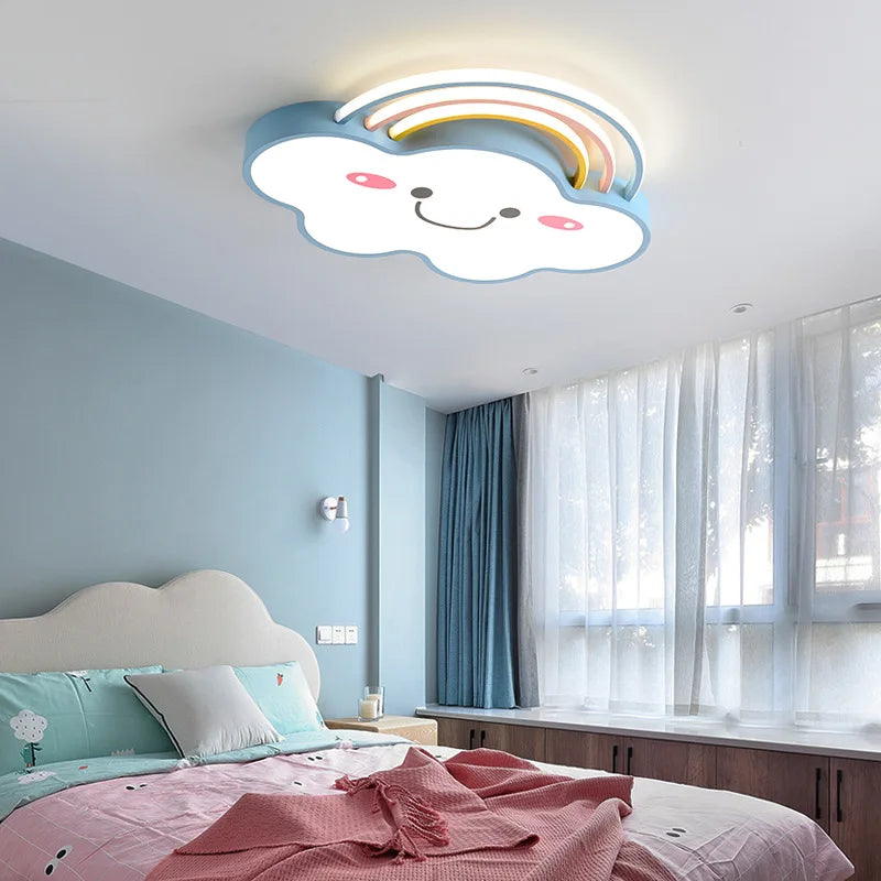 lustre nordique pour chambre d'enfants avec lumières led