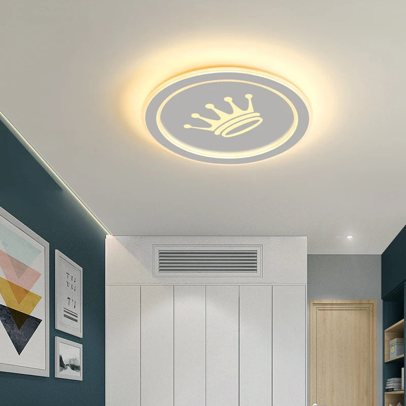 plafonniers led modernes avec motif couronne pour décoration maison