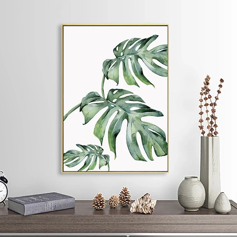 plante tropicale moderne affiche toile décoration murale scandinave