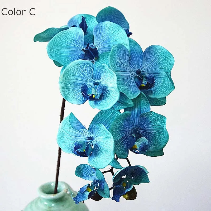 10 têtes d'orchidées artificielles rétro pour décorations élégantes