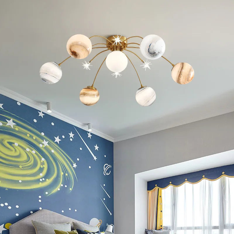 lustre enfant en verre design lumineux pour chambre