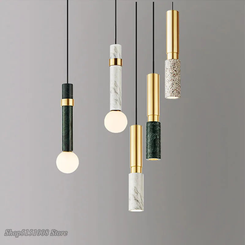 suspension moderne simple en marbre de style nordique ins