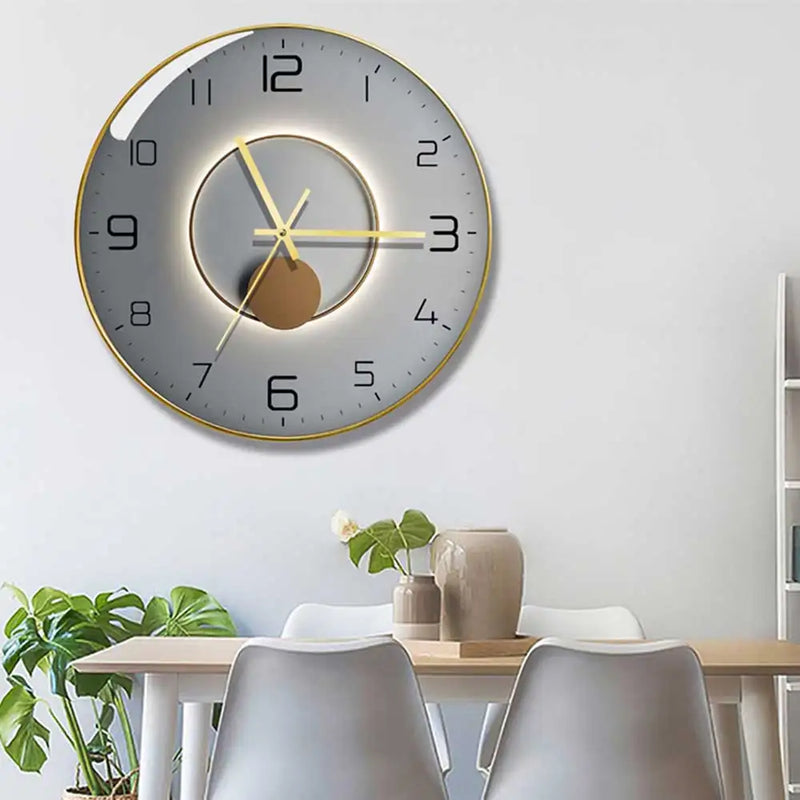 horloge murale en verre design moderne créatif géométrique décorative