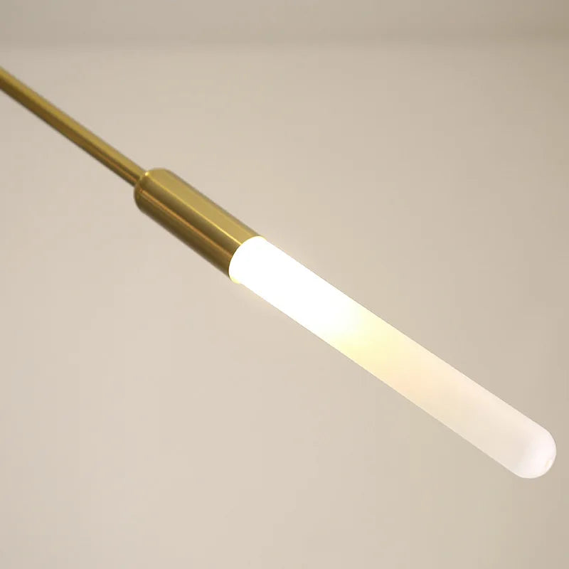 lustre design à plusieurs têtes en fer pour un éclairage moderne