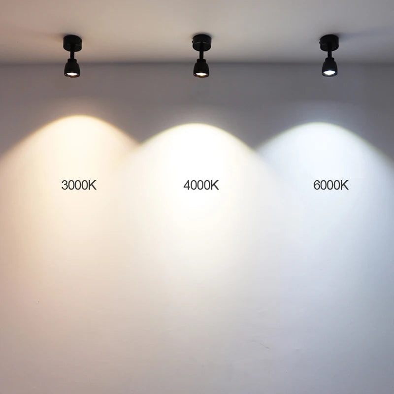 led downlight réglable spot lumière surface lampe intérieur led