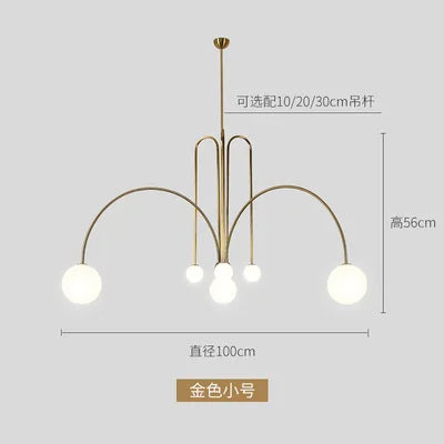 suspension créative en verre pour décoration intérieure moderne