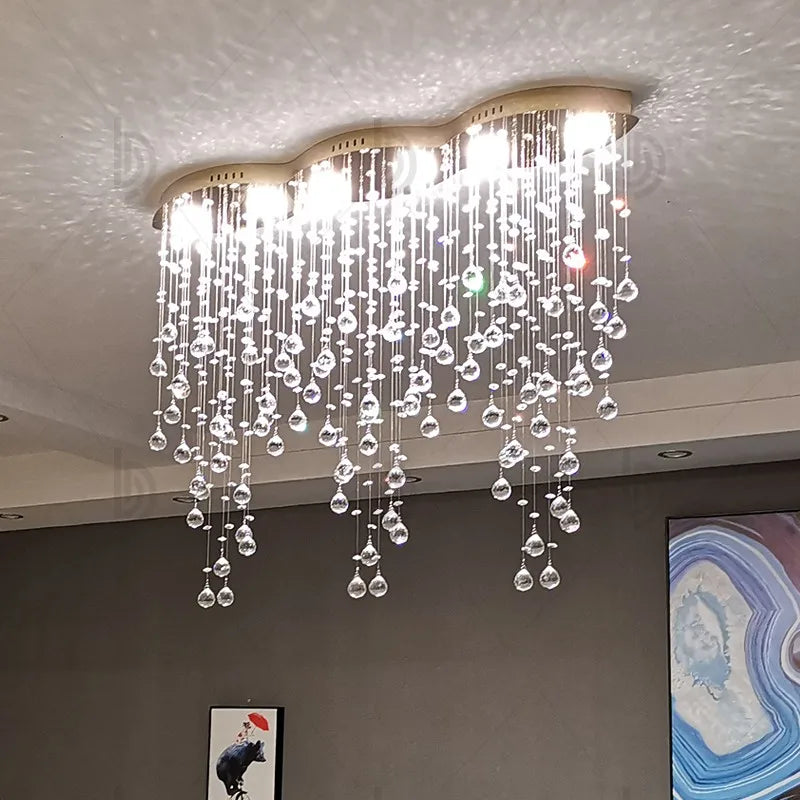 suspension en cristal pour décoration intérieure moderne élégante et lumineuse