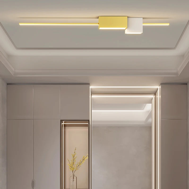 plafonnier led nordique minimaliste pour long couloir