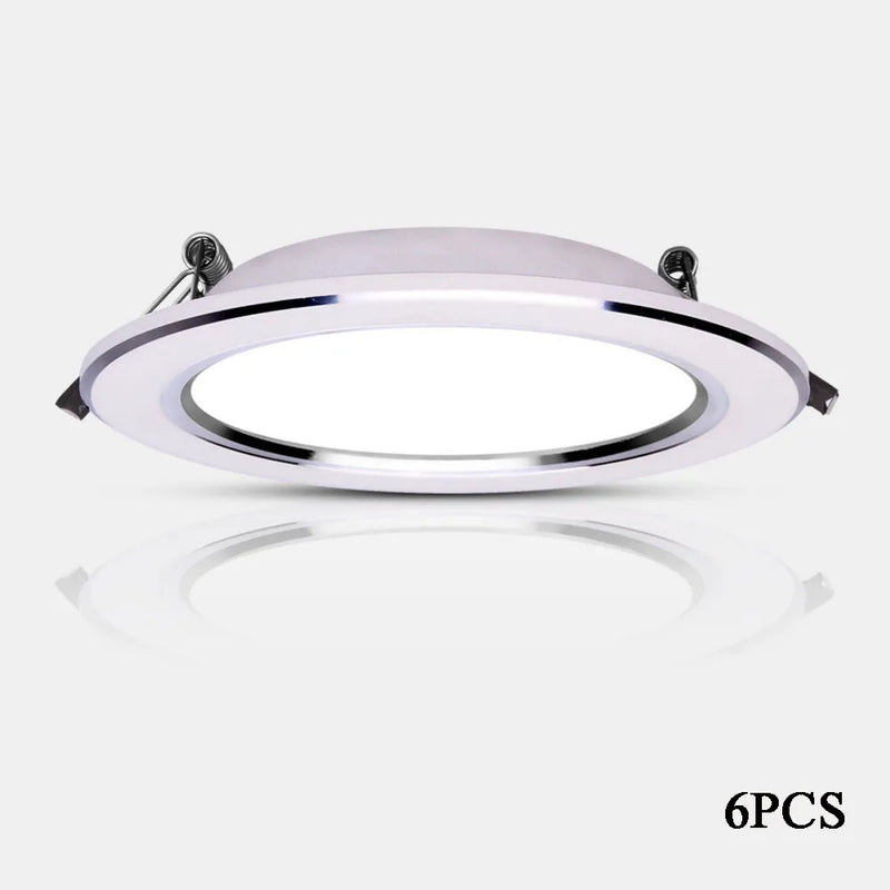 6 pièces Ultra lumineux LED ronde Downlight 3 W 5 W 7 W 9 W 12 W 15 W 18 W en aluminium plafond encastré Spot lampe blanc chaud lumière du jour 110 V 220 V