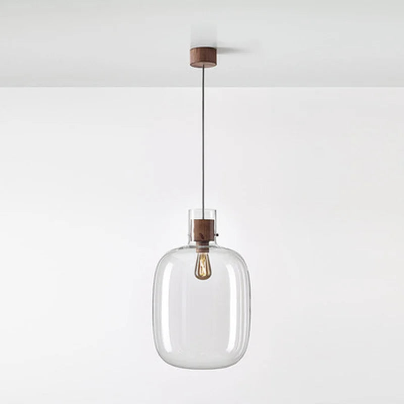 suspension minimaliste moderne en verre fumé pour intérieur