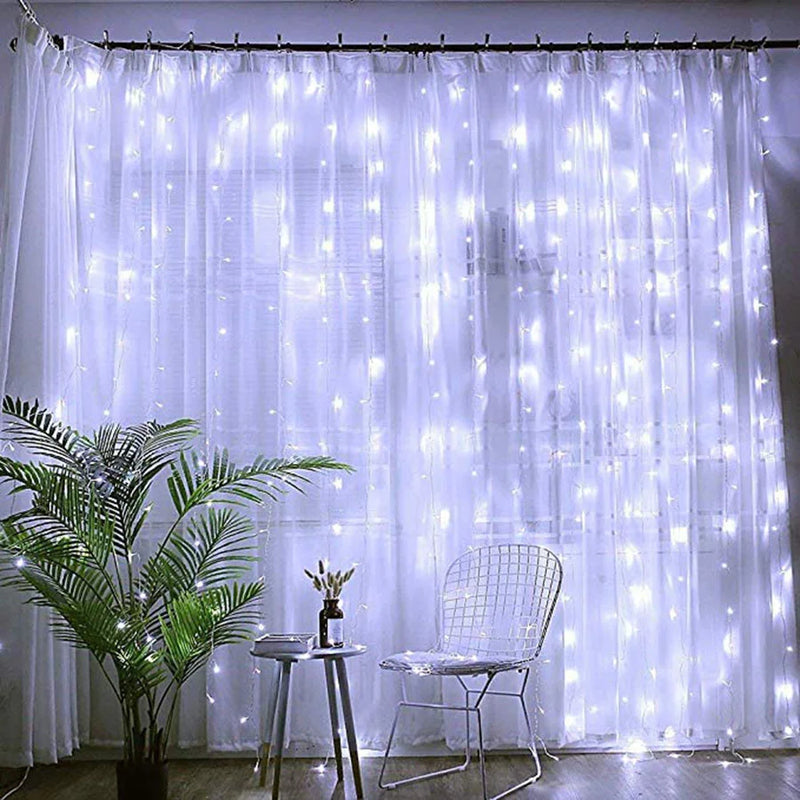 rideau lumineux led glaçons guirlande décorative pour fêtes et mariages