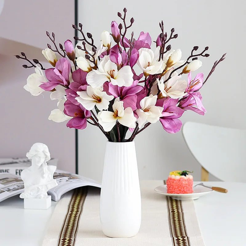 5 fourchettes têtes tangpu magnolia décoration florale mariage