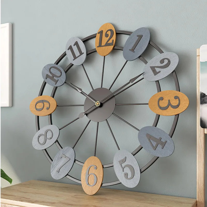 horloge murale silencieuse moderne pour décoration intérieure élégante