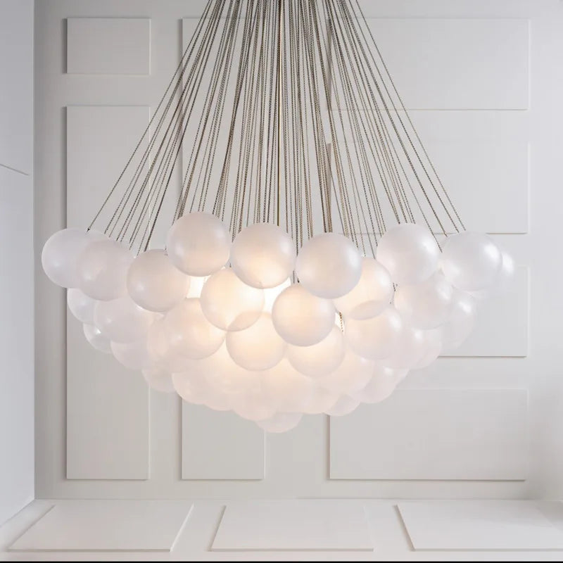 suspension en verre au design nordique pour décoration intérieure élégante