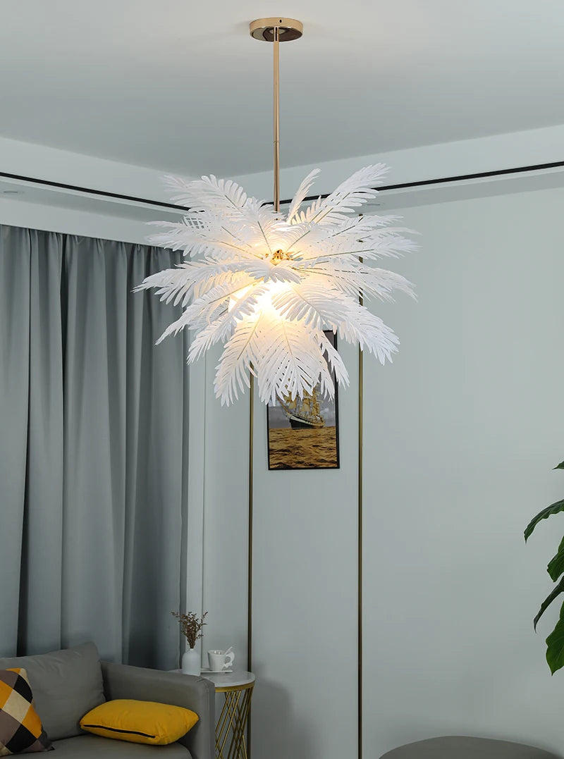 lustre moderne à feuilles d'arbre design pour intérieur