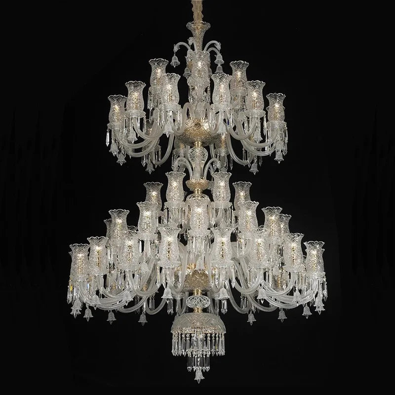 lustre en cristal européen pour décoration moderne et élégante