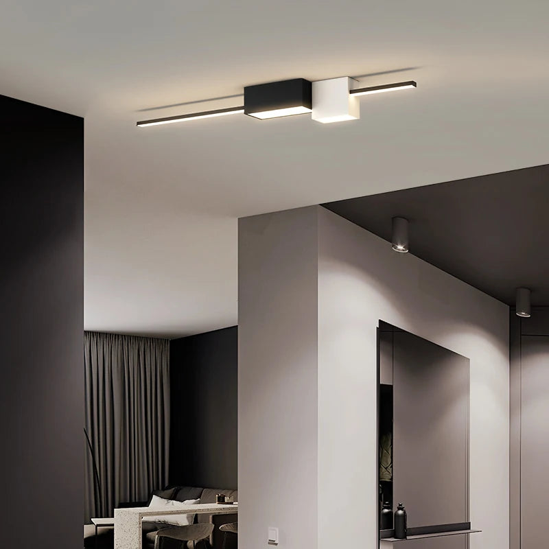 plafonnier led nordique minimaliste pour long couloir